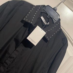 Men’s black cotton Givenchy button up shirt